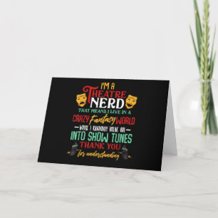 Jag Är En Nerd Skådespelare På Scen Skådespelare Ä Kort