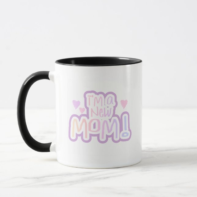 Jag är en New mamma Tshirts och presenter Mugg (Vänster)