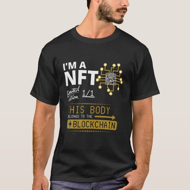 Jag är en NFT Begränsadare Edition Crypto Body Blo T Shirt (Framsida)