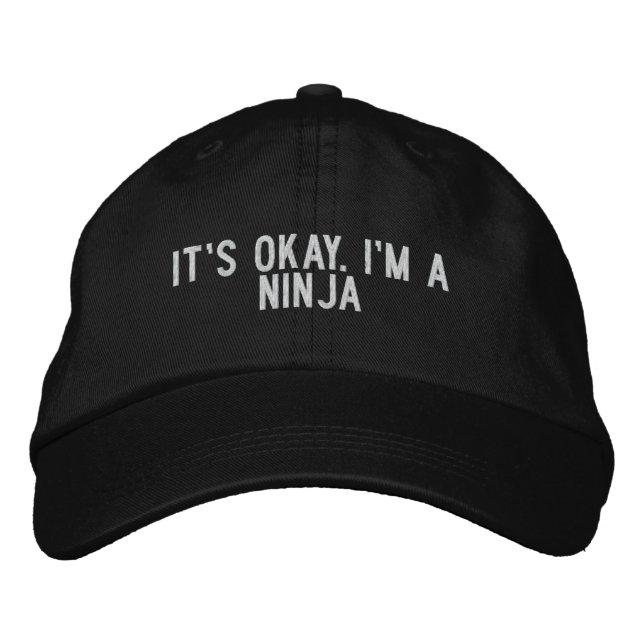 Jag är en ninja broderad keps (Framsida)