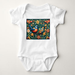 Jag är en norsk Baby Rosemaling Infant Bodykostym T Shirt