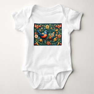 Jag är en norsk Baby Rosemaling Infant Bodykostym T Shirt