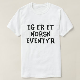 Jag är en norsk saga på norskt vitt t shirt