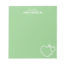 Jag är en Nurse Stethoscope Personlig Namn Elegant Anteckningsblock