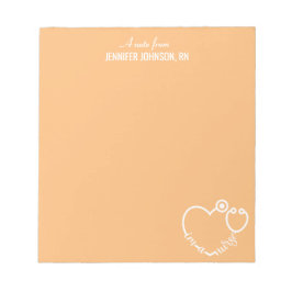 Jag är en Nurse Stethoscope Personlig Namn Elegant Anteckningsblock