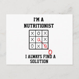 Jag är en nutritionist, jag hittar alltid en lösni vykort