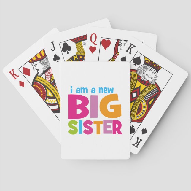 Jag är en ny Big Sister Spel Kort (Baksidan)