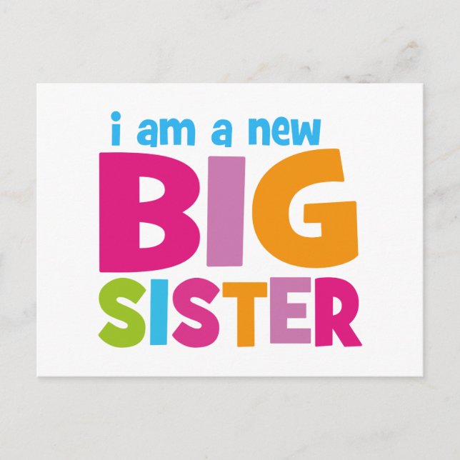 Jag är en ny Big Sister Vykort (Framsida)