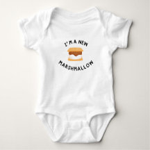 Jag är en ny Marshmallow Baby Bib | Cute S'mores
