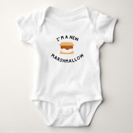 Jag är en ny Marshmallow Baby Bib | Cute S'mores T Shirt