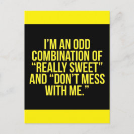 JAG ÄR EN ODD KOMBINATION AV VERKLIGEN SVEET OCH G VYKORT