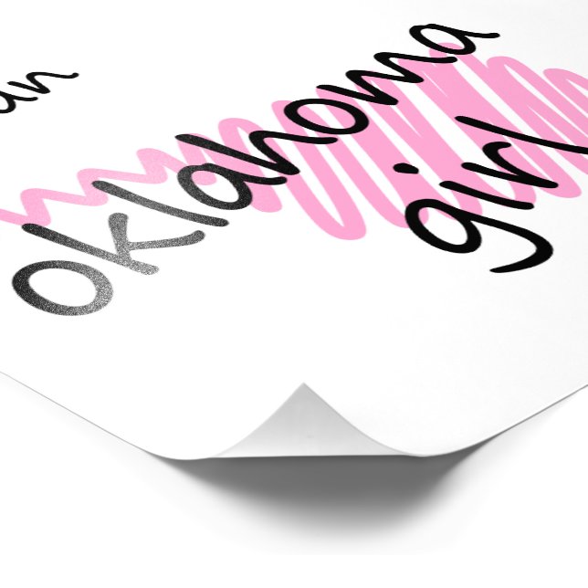 Jag är en Oklahoma Girl Fototryck (Hörn)