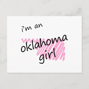 Jag är en Oklahoma Girl Vykort