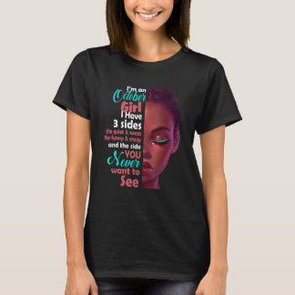 Jag är en Oktoberflicka jag har 3 sidor T Shirt