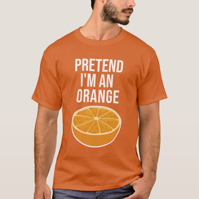 Jag är en Orange Halloween Costume T Shirt (Framsida)