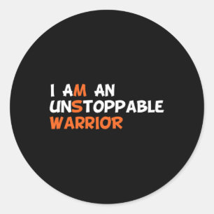 Jag är en ostoppbar krillare Många Sclerosis Runt Klistermärke