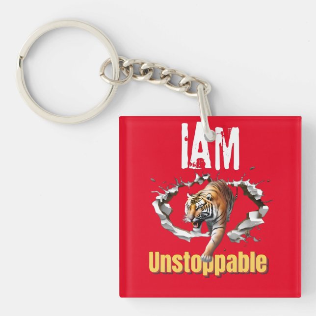 Jag är en ostoppbar tiger-brytningsgrafik (Framsidan)