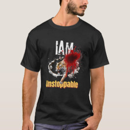 Jag är en ostoppbar tiger-genombrott, blodig grafi t shirt