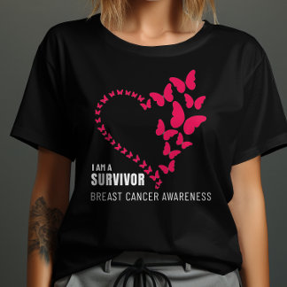 Jag är en överlevande bröstcancermedvetenhet t shirt