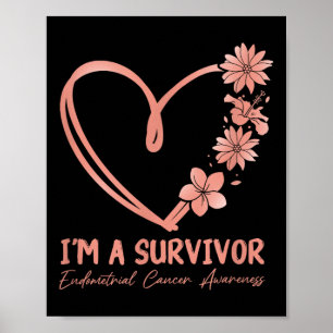 Jag är en överlevande. Medvetenhet om cancer i end Poster