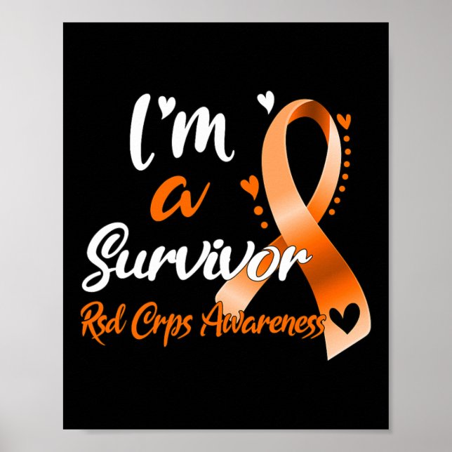 Jag är en överlevande RSD Crps Awareness Poster (Framsidan)