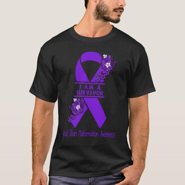 Jag är en överlevare ARNOLD CHIARI MALFORMATION  T Shirt (Framsida)
