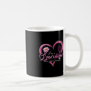 Jag är en överlevare Bröstcancer Medvetenhet Rosa Kaffemugg