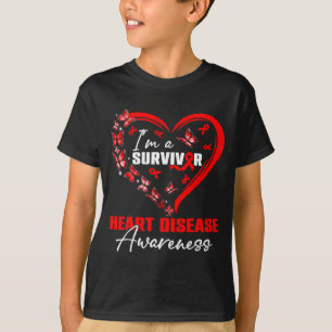 Jag är en överlevare hjärtsjukdom medvetenhet måna t shirt