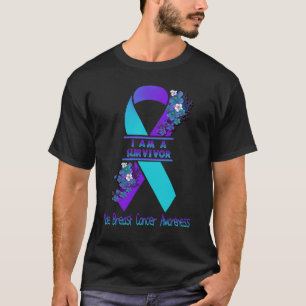Jag Är En Överlevare Manlig Bröstcancer Medvetenhe T Shirt