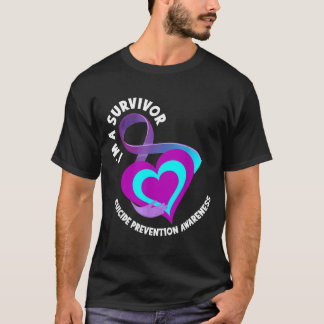 Jag är en överlevare stöd förebyggande medvetenhet t shirt