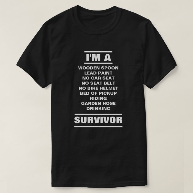 JAG ÄR EN ÖVERLEVOR T-Shirt (Design framsida)