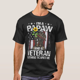 Jag är en papaw och en veteran inget Skrämmer mig T Shirt
