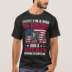 Jag är en Pappa-BRODER och ett veteranskt inget Sk T Shirt