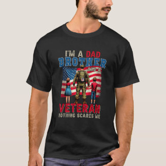 Jag är en Pappa-bror och en veteran 4:e juli-stolt T Shirt