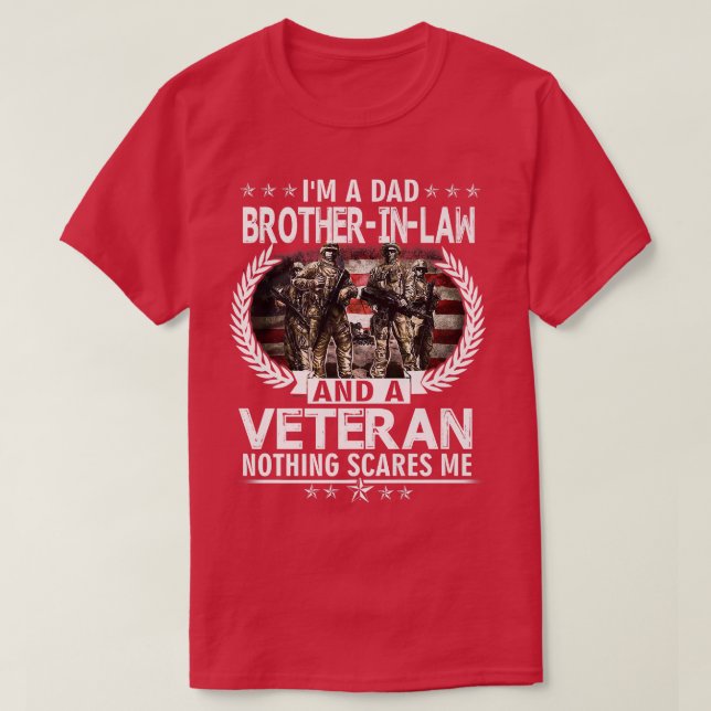 Jag är en Pappa BrotherInLaw och ett veteranskt in T Shirt (Design framsida)