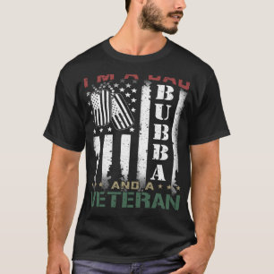 Jag är en Pappa-bubba och ett veteranskt inget Skr T Shirt