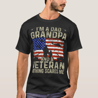 JAG ÄR En Pappa Farfar Och En Veteran Veterans Pap T Shirt