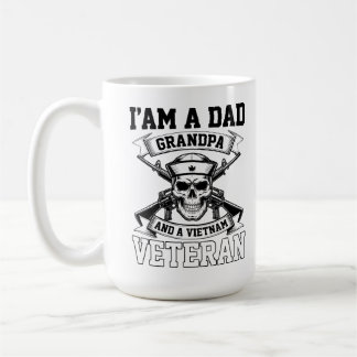 Jag är en pappa, farfar och en Vietnamveteran Skul Kaffemugg