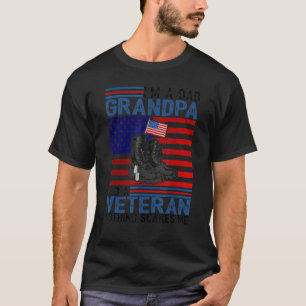 Jag är en Pappa granpa och ett veteranskt inget Sk T Shirt