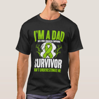 Jag är en Pappa Grönt Ribbon non-Hodgkin Lymphoma T Shirt