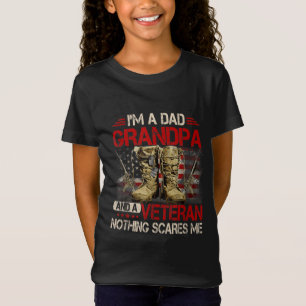 Jag är en Pappa morfar och en veteransk amerikansk T Shirt