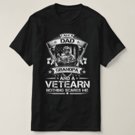 Jag är en pappa-morfar och ett veteranskt ingentin t shirt