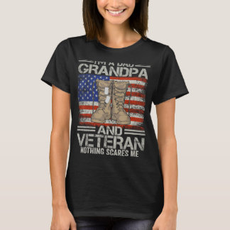 Jag är en Pappa morfar och Veteran Fars dag 1 T Shirt
