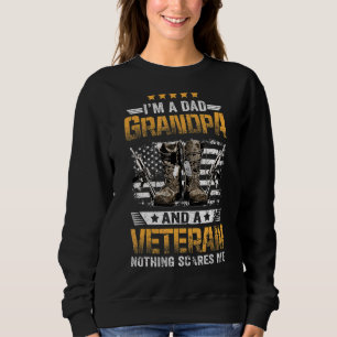 Jag är en Pappa morfar och Veteran Fars dag T Shirt