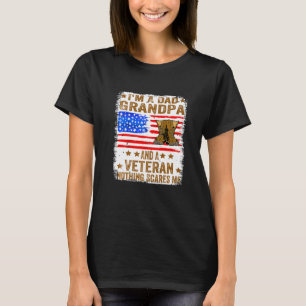 Jag är en Pappa-morfar och veteran inget. T Shirt