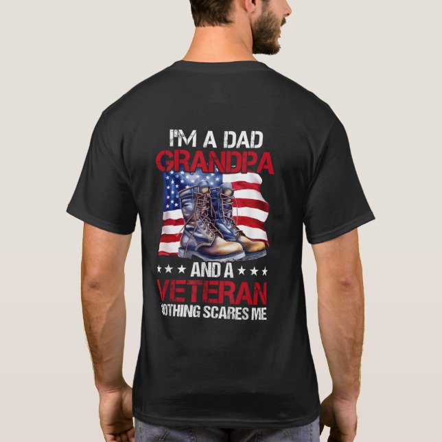 Jag är en Pappa morfar- och veteranernas dag T Shirt (Baksida)