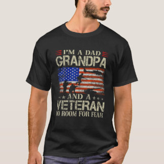 Jag är en Pappa morfar- och veteranskgåva från USA T Shirt