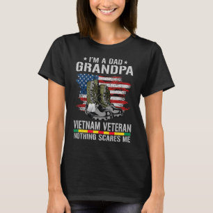 Jag är en Pappa morfar och Vietnam Veteran America T Shirt