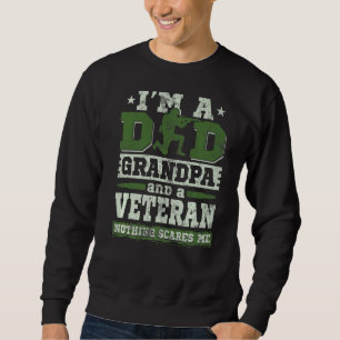 Jag är en Pappa morfar Veteran Fars dag Lång Ärmad Tröja