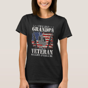 Jag är en Pappa morfar Veteran Fars dag T Shirt